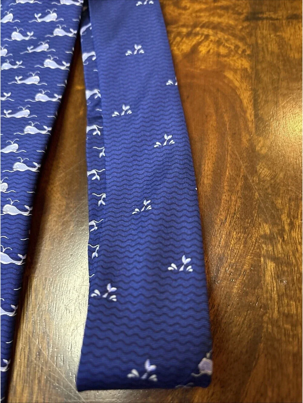 Tommy Hilfiger Blue Whale Silk Business Casual Career Necktie Men's One Size
